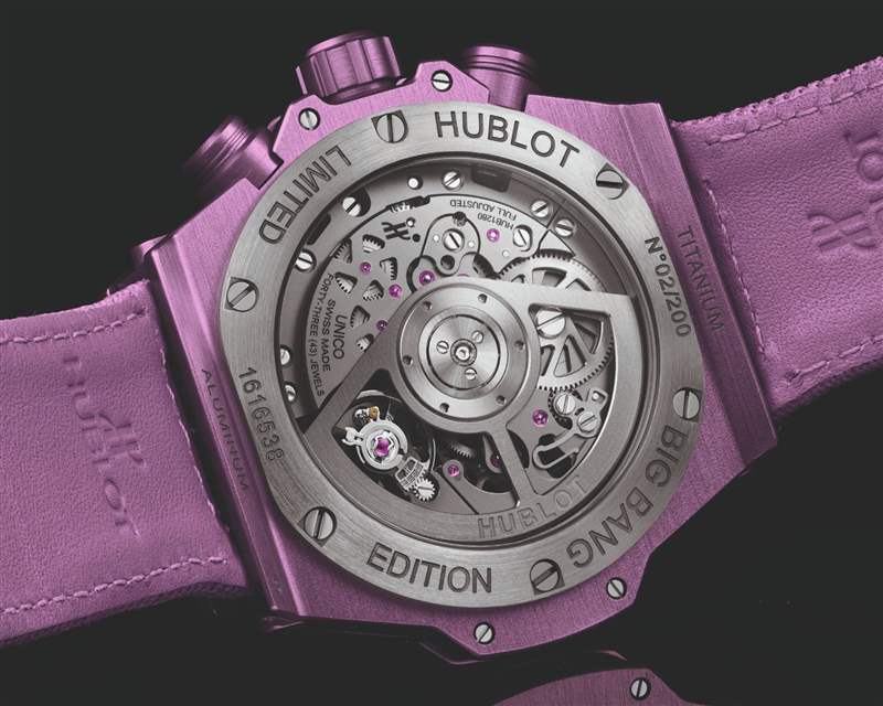 圖片來源:HUBLOT HUBLOT紫色狂迷延續(xù)為夏日活力而設(shè)計(jì)的最新BIG BANG UNICO-復(fù)刻表