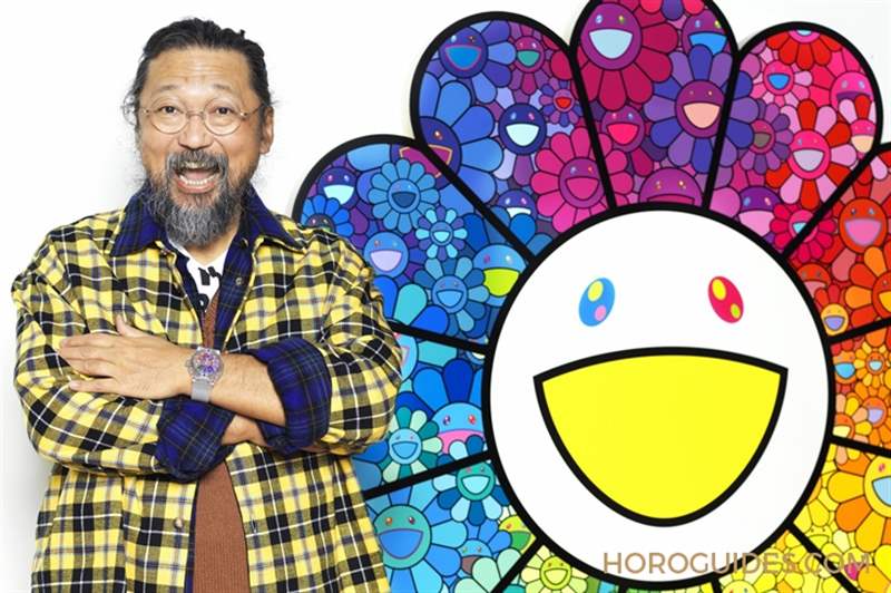 彩虹版微笑小花動(dòng)起來｜Hublot經(jīng)典融合系列村上隆藍(lán)寶石彩虹腕表-復(fù)刻表