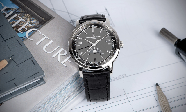 白金材質、天鵝絨質感灰面,江詩丹頓Traditionnelle全日歷腕表新色亮相-復刻表