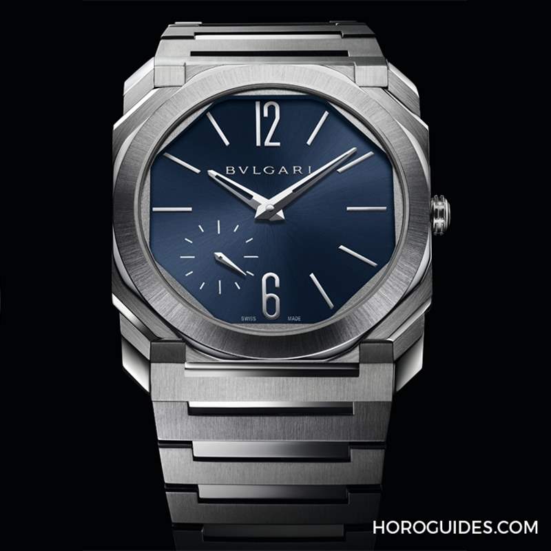 這樣的喀什米爾藍(lán)面,美絕了!BVLGARI Octo Finissimo超薄兩地時(shí)間計(jì)時(shí)碼表-復(fù)刻表