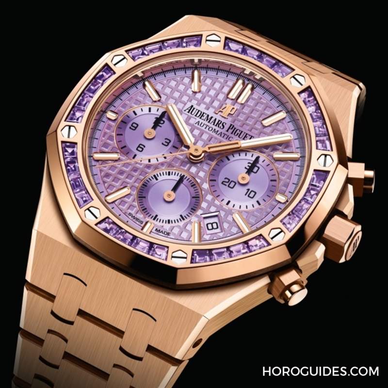 紫水晶圈！霜金彩虹圈！這是愛(ài)彼皇家橡樹表系里的盛世美顏-復(fù)刻表