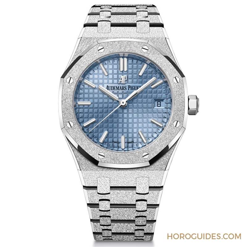 愛(ài)彼新作連發(fā)！皇家橡樹(shù)34mm自動(dòng)上鏈腕表-黑陶瓷款＆淺藍(lán)面霜金款-復(fù)刻表