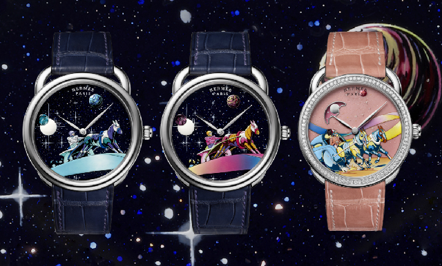夢幻濾鏡下的美漫英雄！Hermès Arceau Space Derby微繪工藝限量腕表-復刻表