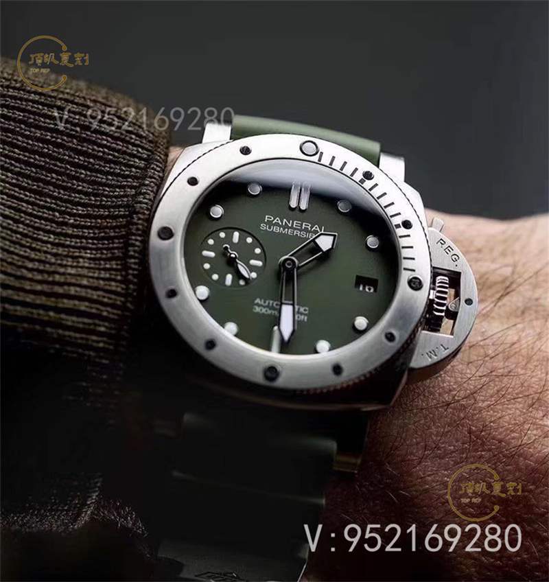 VS廠沛納海pam1055綠?；陱涂套龉ぴ趺礃?別具一格的軍綠色-復刻表