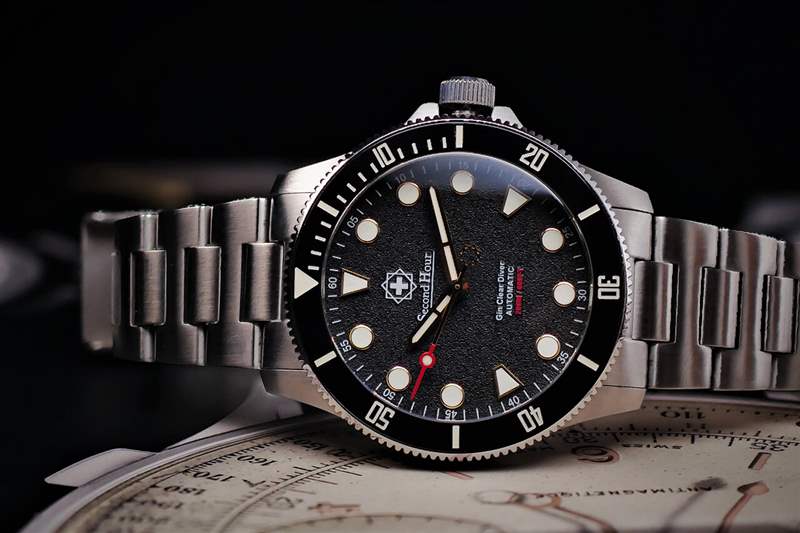 澳大利亞小眾手表:第二小時(shí)Second Hour Gin Clear Diver藍(lán)盤潛水表-復(fù)刻表