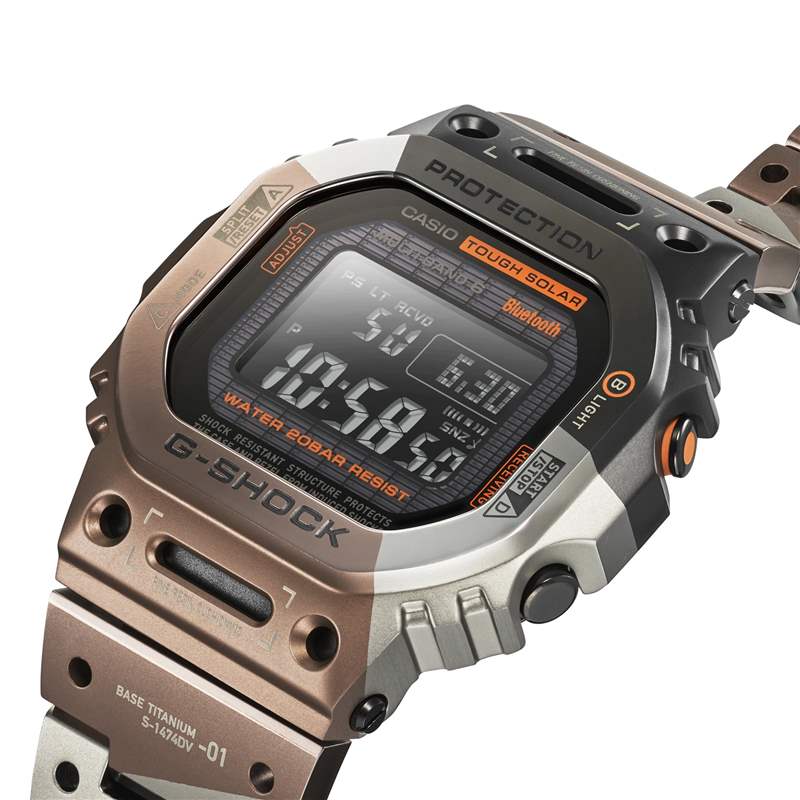 G-SHOCK將VR風格融入經(jīng)典款手表鈦金屬幾何迷彩營造未來軍事感-復刻表