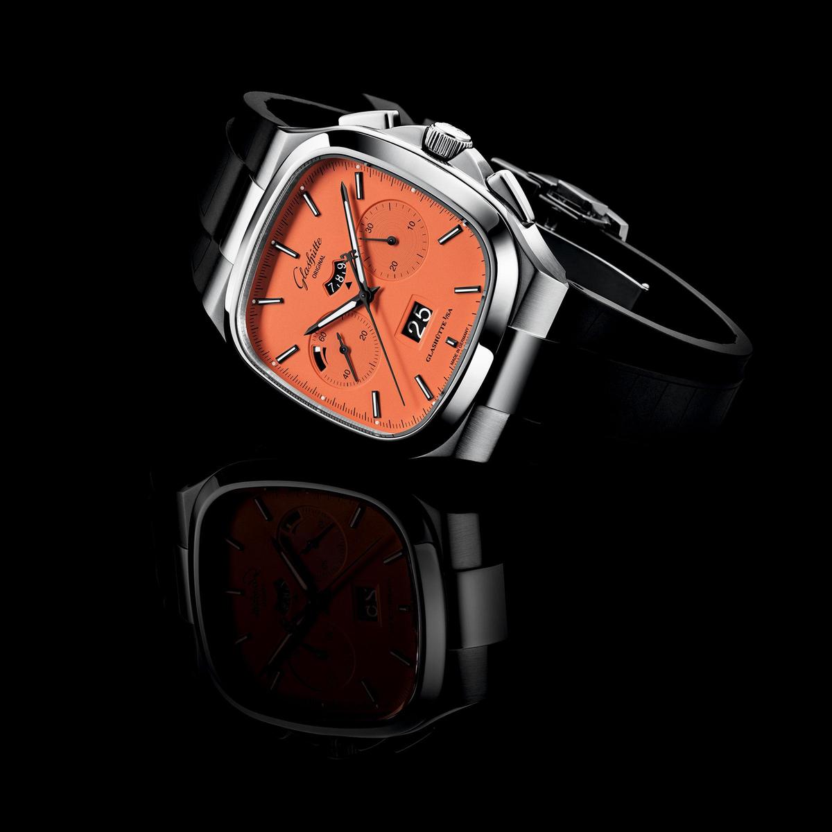 華麗復古新色登場!格拉蘇蒂原創(chuàng)Seventies大日期計時碼表限量版-復刻表