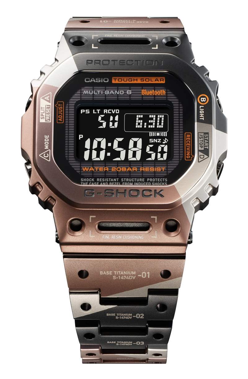 G-SHOCK將VR風格融入經(jīng)典款手表鈦金屬幾何迷彩營造未來軍事感-復刻表