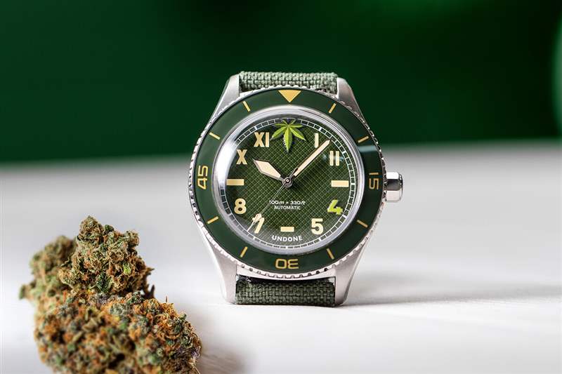 「國(guó)外小眾手表」昂當(dāng)UNDONE.420綠色葉子表盤(pán)手表-復(fù)刻表
