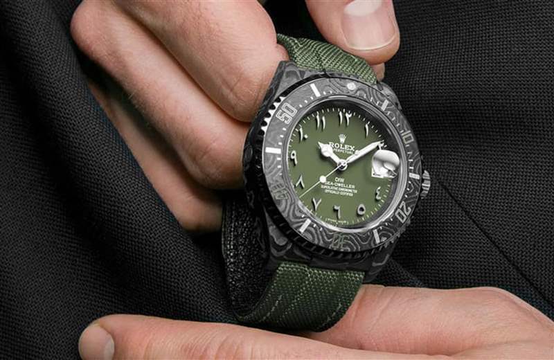 幾乎全部錶殼都改成碳纖維材質,使得手錶整體重量只有80.46克,大概只有原廠海使重量的一半不到。(Source:Designa Individual) 意大利鋼門GiGi勞力士Datejust鏤空改裝表極吸睛命名:孤獨時光-復刻表