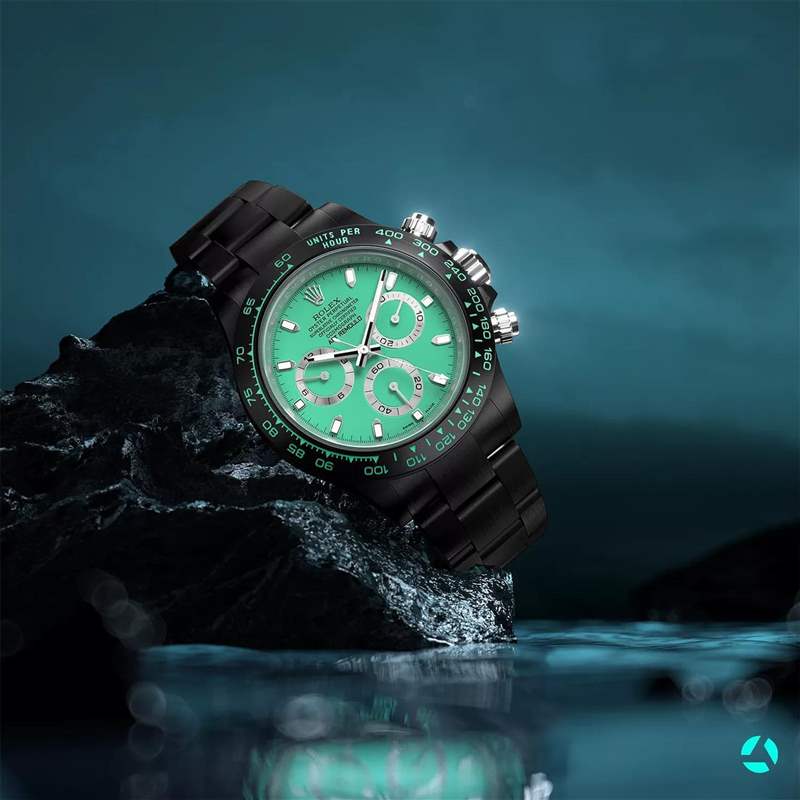 Rolex Daytona綠面陶瓷改裝手表登場Biscay Green配色-復(fù)刻表