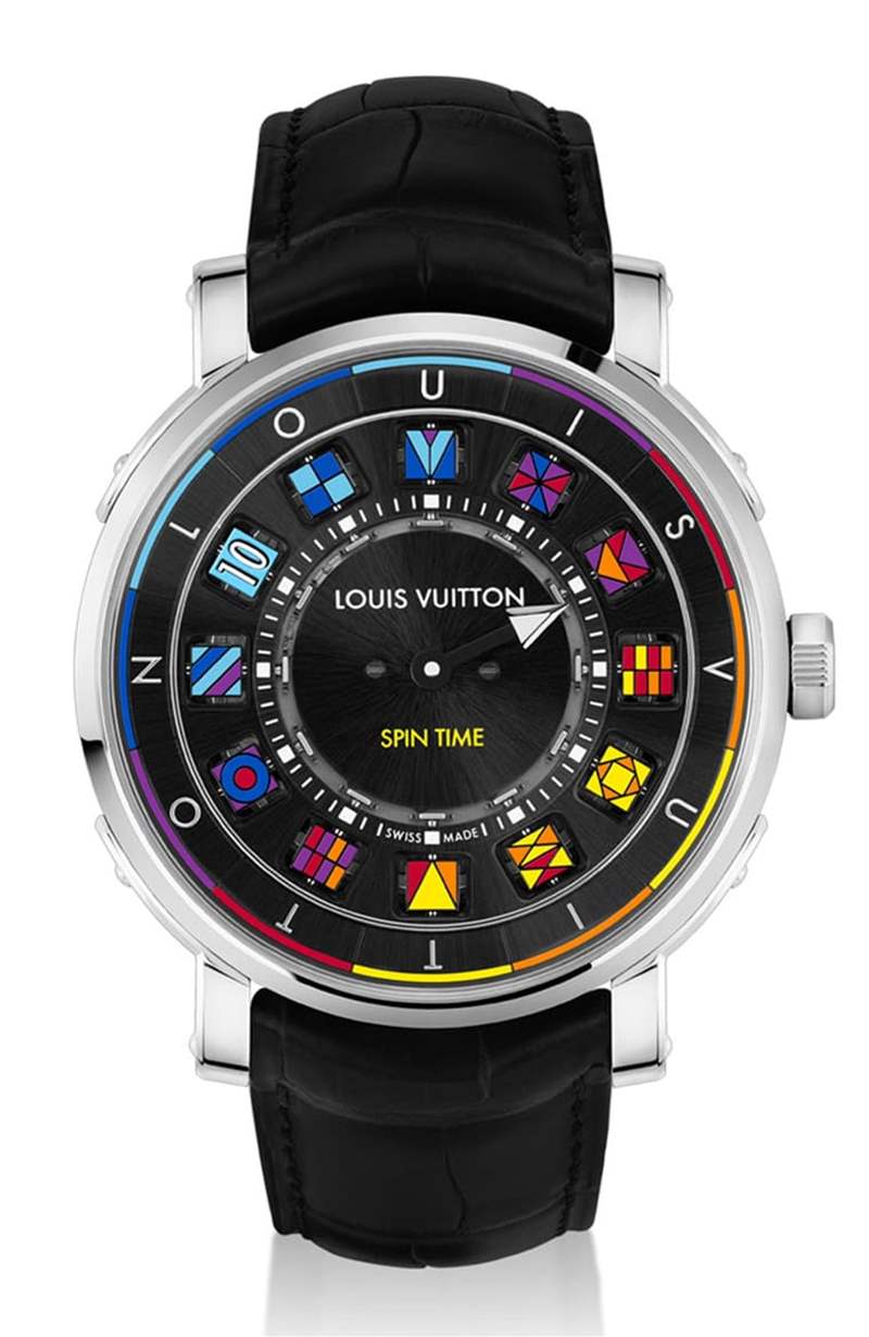 LV鋼殼手表二連發(fā)招牌翻轉數(shù)字方塊創(chuàng)新吸睛銀灰、彩色應百客-復刻表