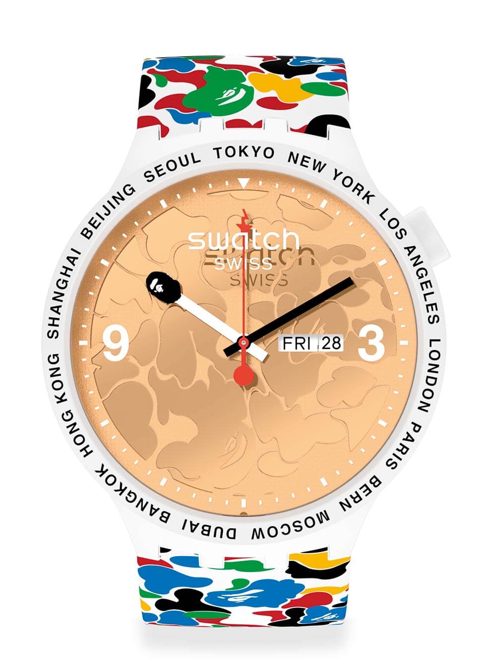 斯沃琪聯(lián)名Swatch X Bape 東京多迷彩版-復(fù)刻表