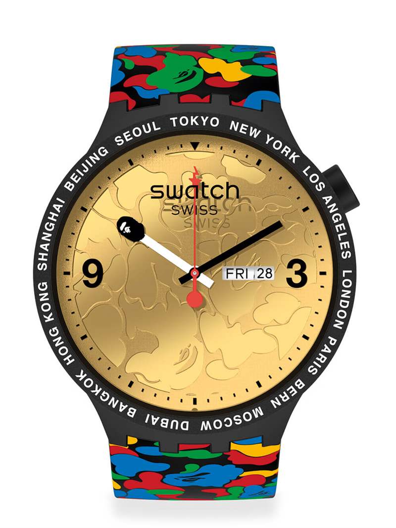 斯沃琪聯(lián)名Swatch X Bape 東京多迷彩版-復(fù)刻表
