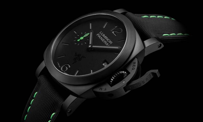 電競美學加身，雷蛇螢光綠在發光｜Panerai Luminor Quaranta Razer特別版-復刻表