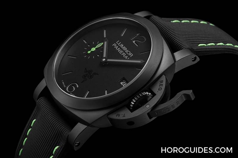 電競美學加身，雷蛇螢光綠在發光｜Panerai Luminor Quaranta Razer特別版-復刻表