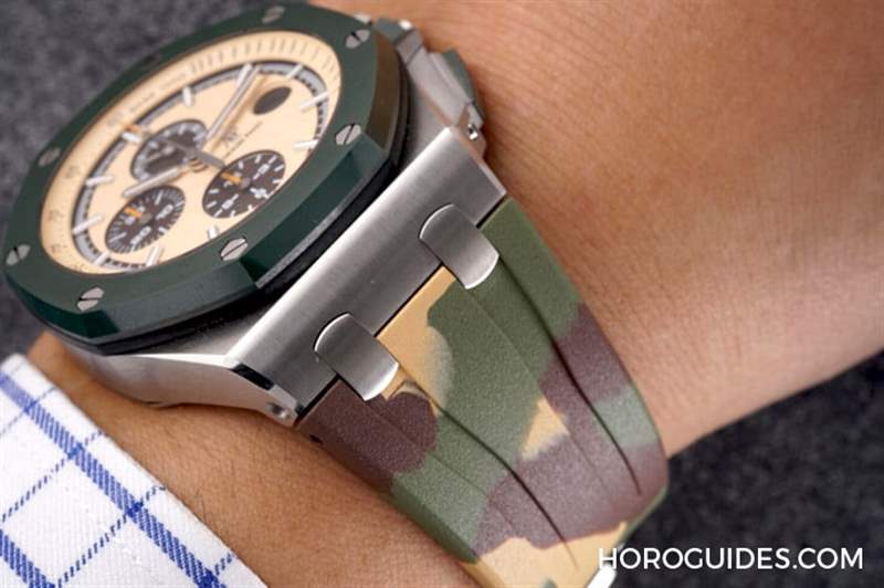 迷彩風愛彼ROO計時碼表第一次使用綠陶瓷-復刻表