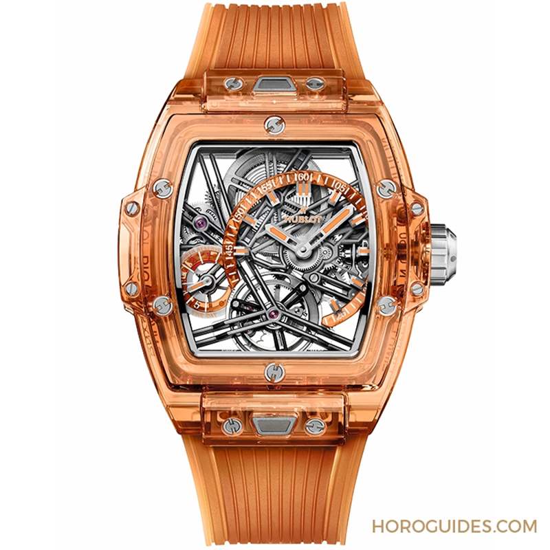 高透光冰橙色!Hublot Spirit of Big Bang冰橙藍寶石陀飛輪五日鏈腕表-復刻表