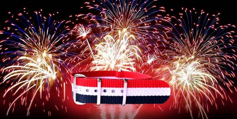 7月4日的紅色、白色和藍色北約表帶-復刻表