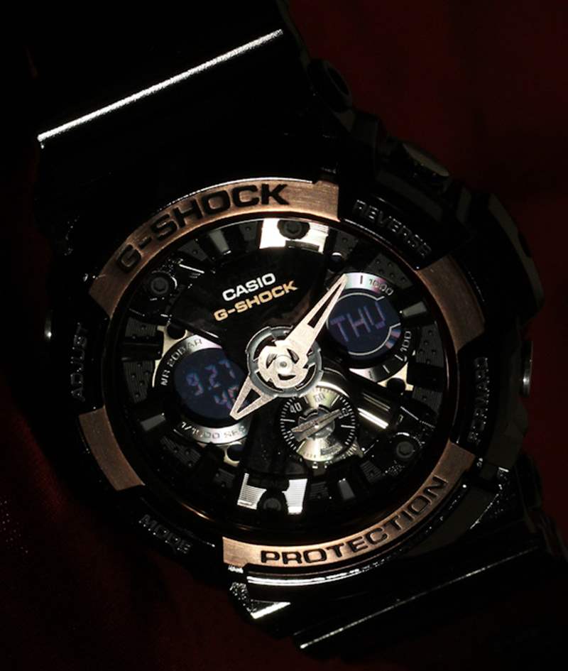 卡西歐G-Shock GA200RG手表評測-復(fù)刻表