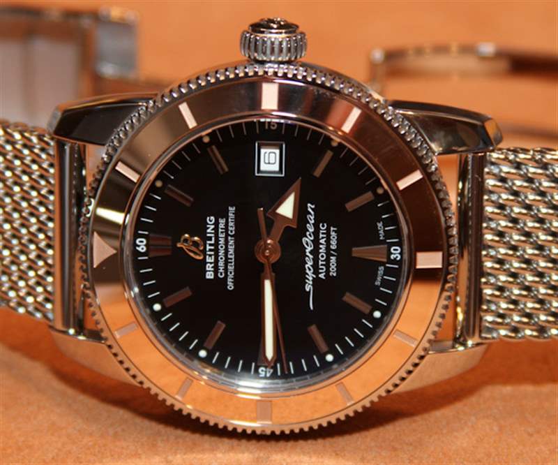 百年靈Superocean Heritage紅金腕表上手體驗(yàn)-復(fù)刻表