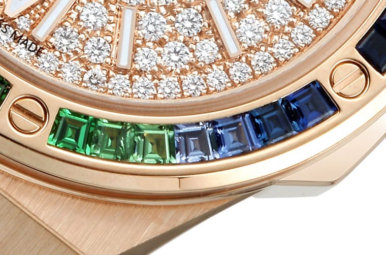 蕭邦Alpine Eagle阿胖鷹彩虹圈小改款與前作有一個明顯差異-復刻表