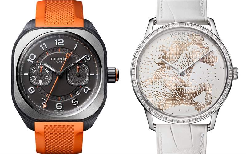 Hermès新品亮點：H08單按鈕計時碼表、Slim d’Herme?s工藝表盤、Arceau Petite Lune月相腕表-復(fù)刻表
