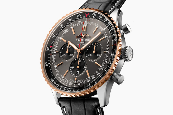 百年靈推出美國(guó)獨(dú)家Navitimer計(jì)時(shí)碼表，采用醒目的灰色配色-復(fù)刻表