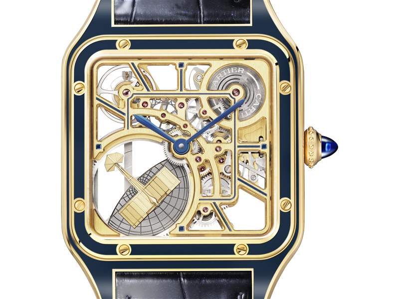 Cartier新品亮點(diǎn)：Santos-Dumont鏤空「小飛機(jī)」擺陀，Tank Normale 24小時(shí)顯示，Tank Louis Cartier三色金馬賽克-復(fù)刻表
