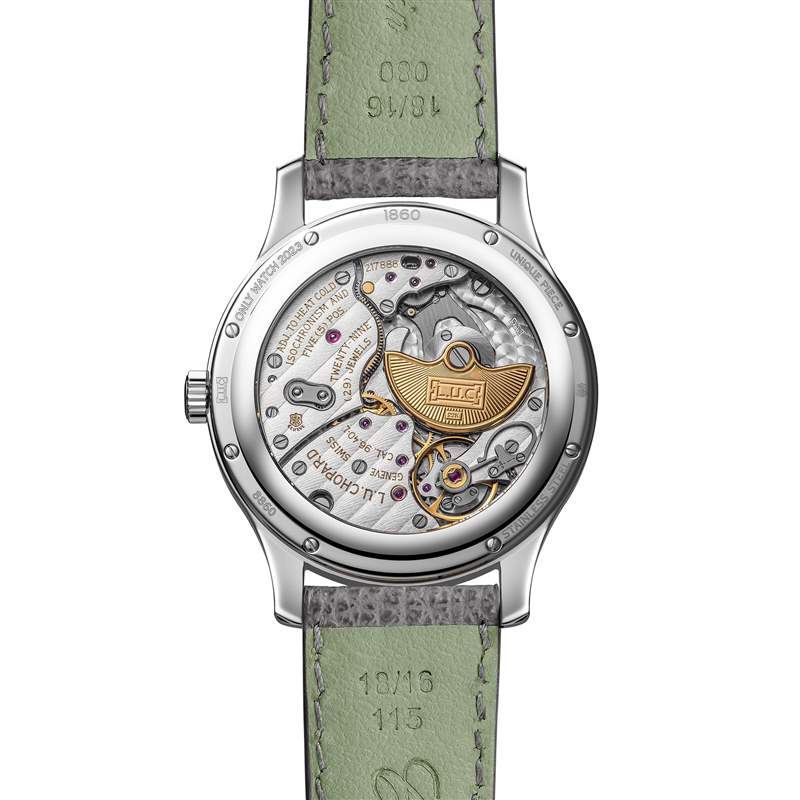 Chopard推出L.U.C 1860冰綠色表盤超薄腕表-復(fù)刻表