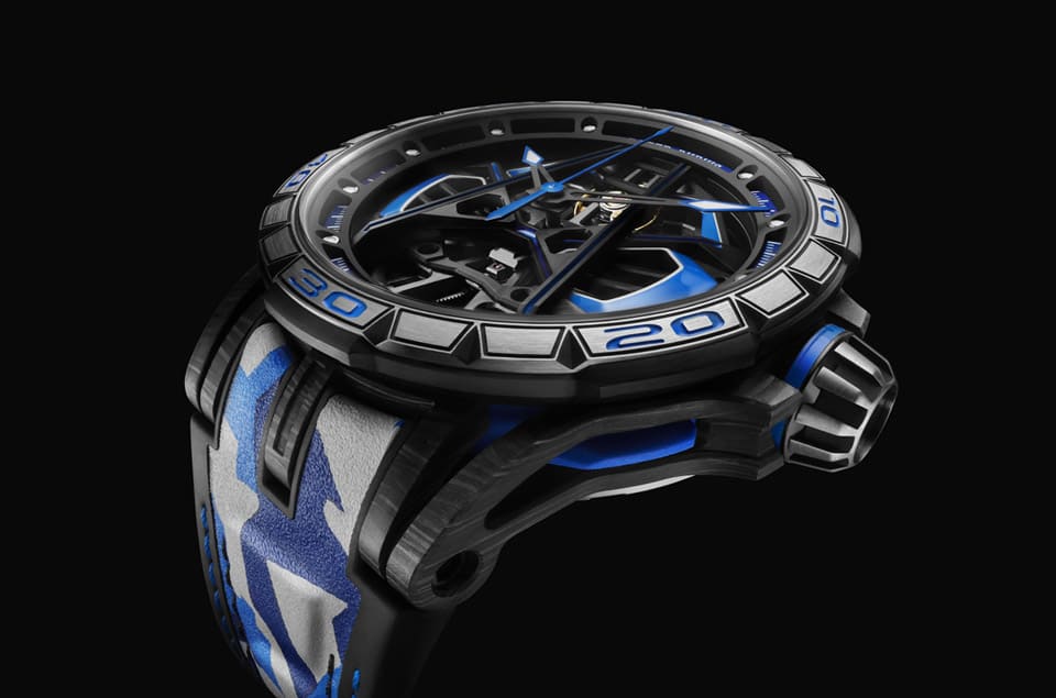 羅杰杜彼再度以藍(lán)寶堅尼Huracán Sterrato跑車為靈感打造新款王者競速限量表-復(fù)刻表