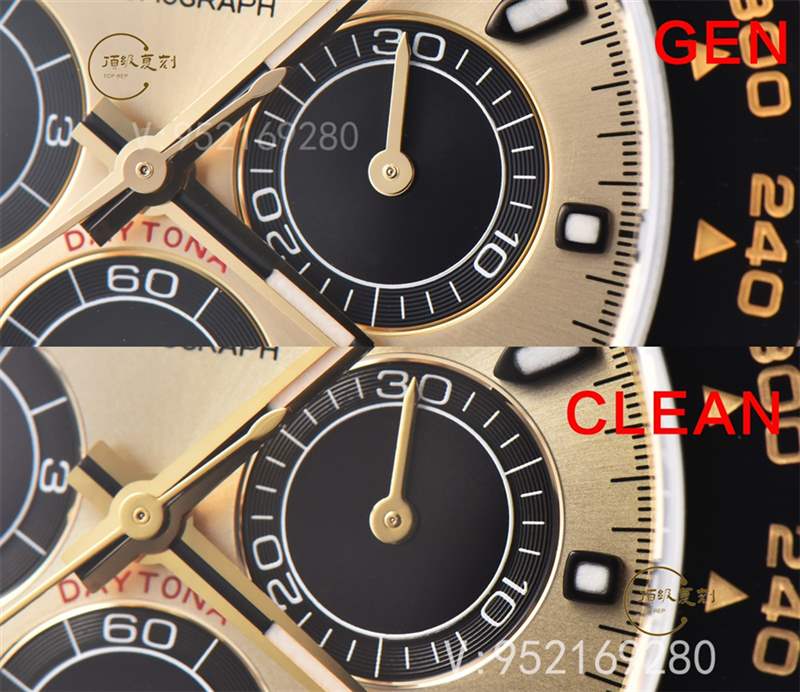 C廠余文樂真假對比,Clean廠勞力士余文樂4130做工對比正品一眼假嗎-復刻表