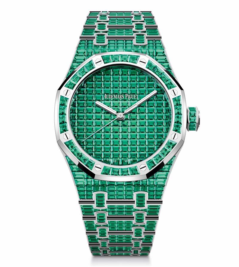 愛彼推出Royal Oak Selfwinding Rainbow Sets珠寶腕表:彩色寶石鑲嵌 愛彼推出Royal Oak Selfwinding Rainbow Sets珠寶腕表:彩色寶石鑲嵌-復刻表