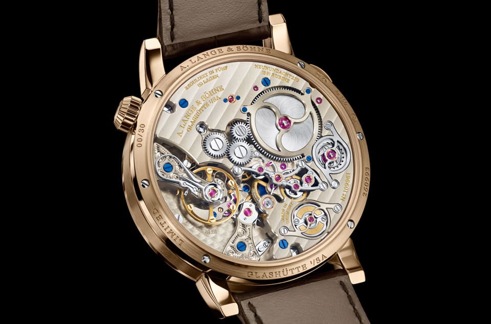 朗格Zeitwerk十進制三問表改采品牌獨家蜂蜜金材質(zhì)亮相-復刻表