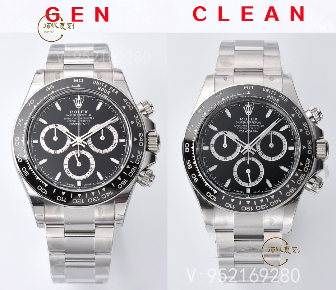 Clean廠C廠勞力士4131黑陶迪126500ln手表對(duì)比正品怎么樣-復(fù)刻表