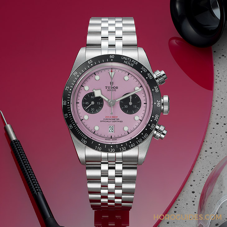 顛覆傳統(tǒng)的粉紅熊貓！帝舵表TUDOR發(fā)表Black Bay Chrono 'Pink'粉紅表盤(pán)計(jì)時(shí)碼表-復(fù)刻表
