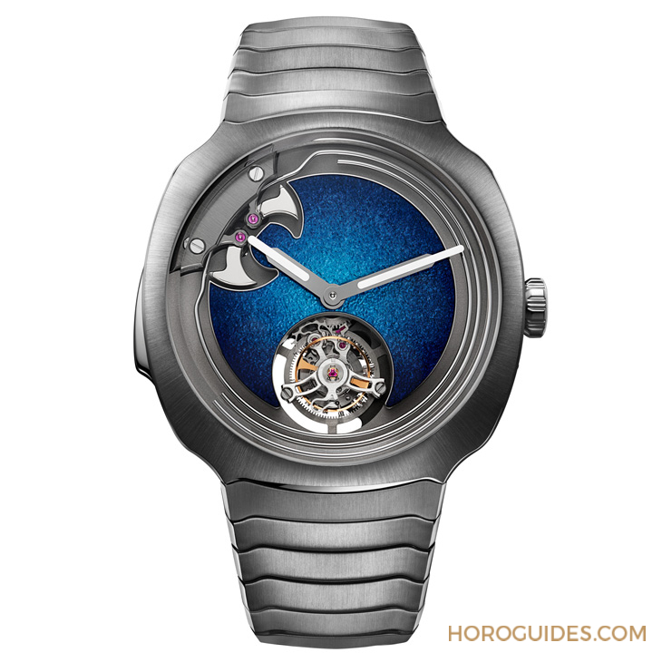 大明火琺瑯煙燻面加身，亨利慕時三問疾速者三問報時陀飛輪藍色琺瑯概念腕表奪目登場-復刻表