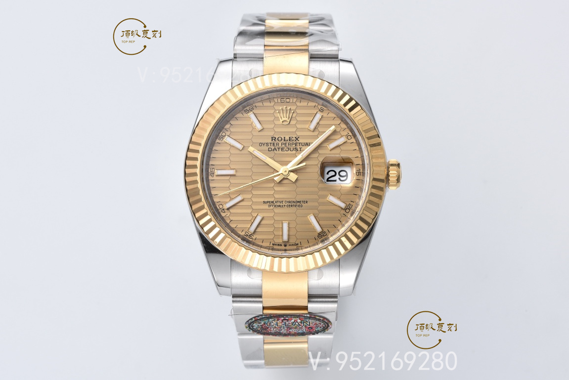 C廠Clean廠新品勞力士間金日志格子紋金盤上海3235機芯介紹-復刻表