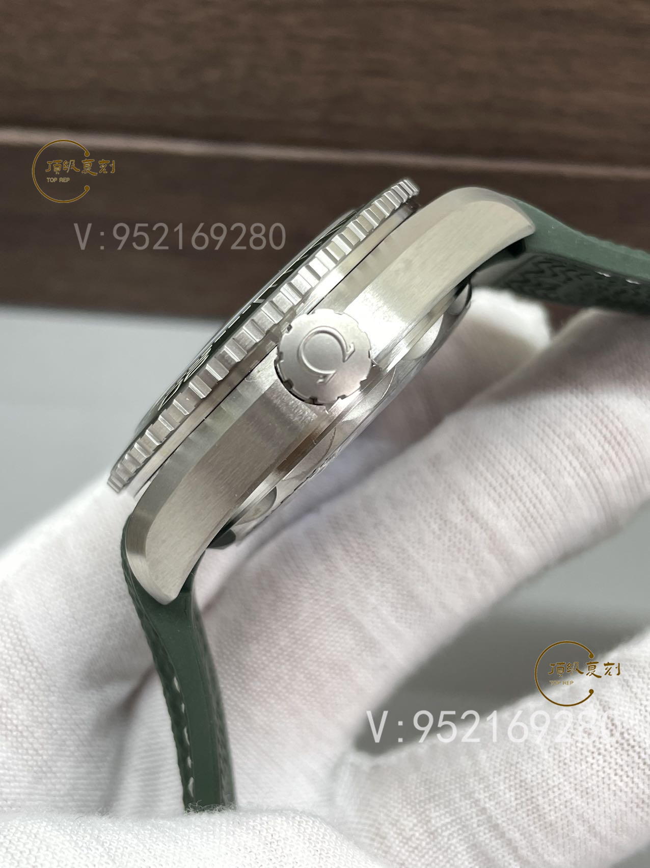 VS廠歐米茄新品海馬600m系列手表綠圈磨砂盤,型號215.32.44.21.06.001-復(fù)刻表