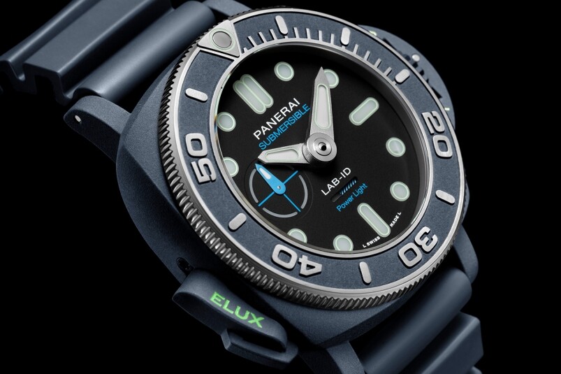 夜光功能新高度! Panerai全新Submersible Elux LAB-ID腕表 以純機(jī)械一鍵開關(guān)發(fā)光系統(tǒng)-復(fù)刻表