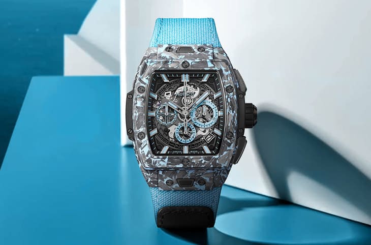 宇舶全新Spirit of Big Bang計時碼表：迷彩藍碳纖維夏日獻禮-復刻表
